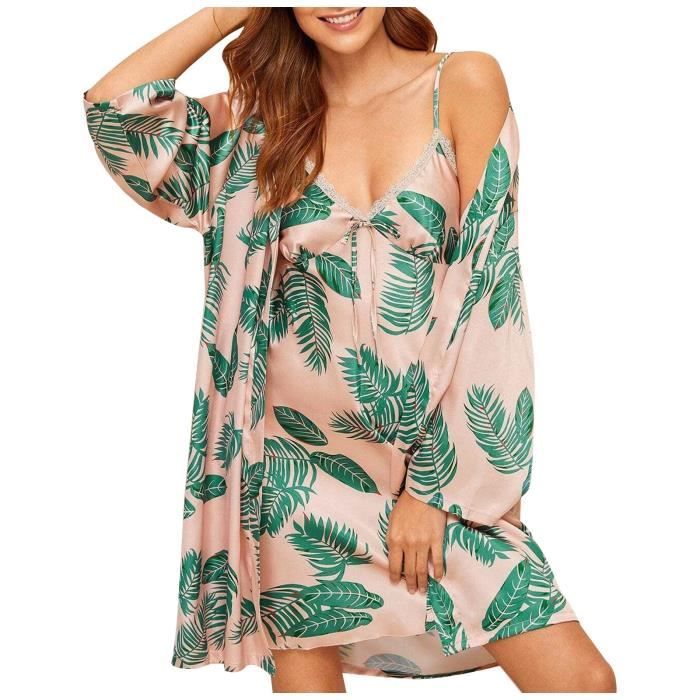 Nuisette Satin Soie Pyjamas Femmes Chemise De Nuit Lingerie Robes Sous V Tements V Tements Sexy