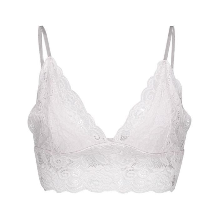 Femmes Grande Taille Gilet Crop Sans Fil Soutien Gorge Lingerie Sexy