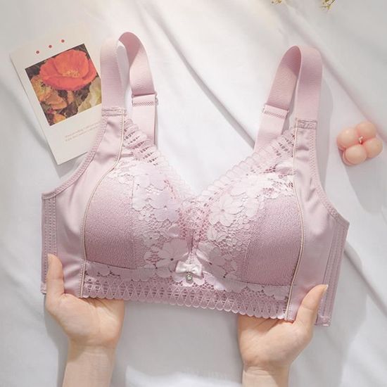 Soutien Gorge De Lingerie En Dentelle De Couleur Unie Pour Femmes