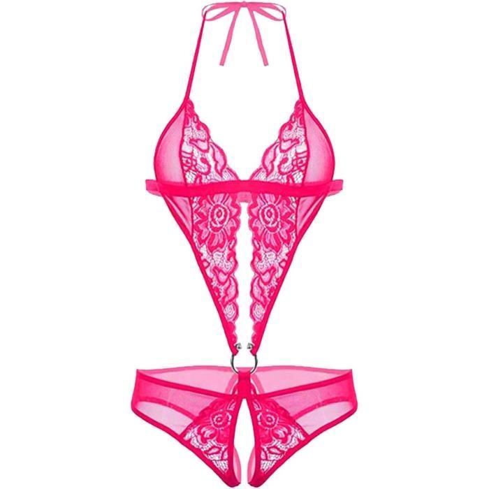 Pyjama Chemise De Nuit Nuisette Dentelle Lingerie Set Femme Erothique