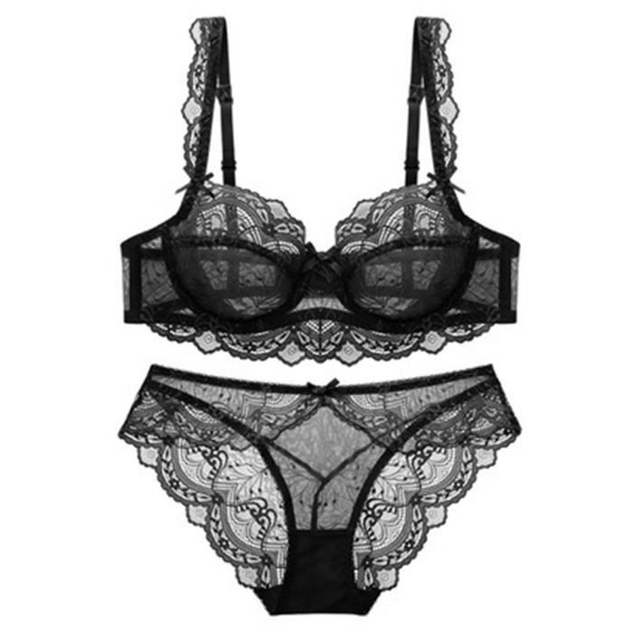 Ensemble de Lingerie Sexy Femmes Dentelle Brassière Armatures Brassière