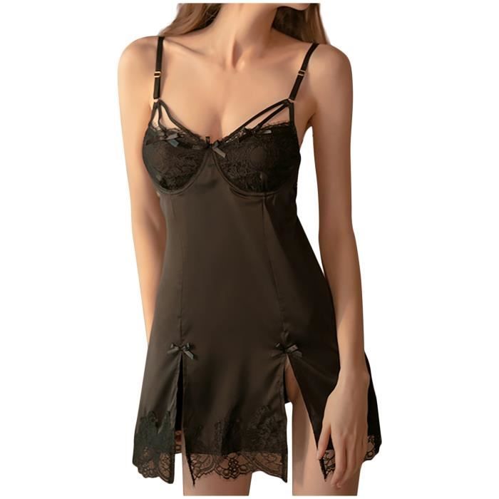 Ou Lingerie Femme Mesdames Sexy Pyjama En Filet Extensible Moulant Une