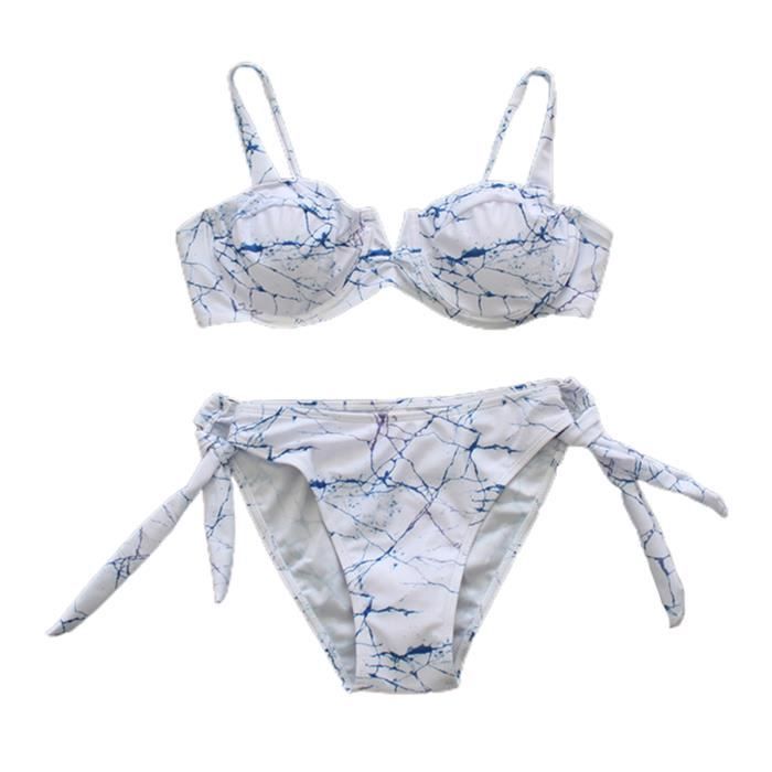 Maillot De Bain Maillot De Bain Pcsset Sling Tie Dye Tendance Femmes Sexy Bikini Ensemble