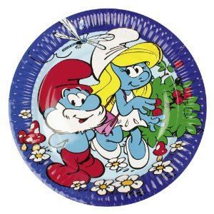 Assiettes schtroumpfs (x8)