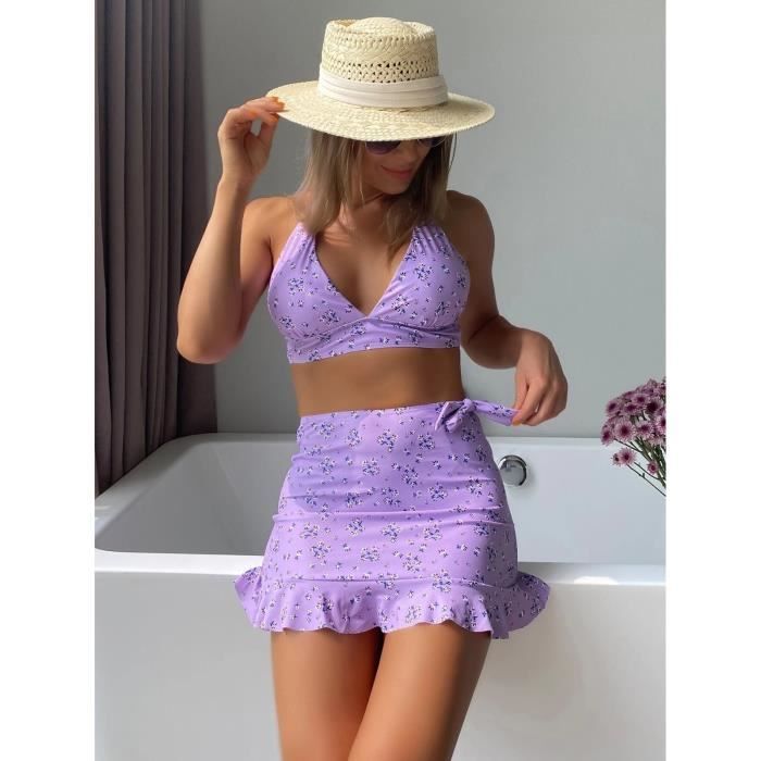 Maillots De Bain Femme Sexy Hot Femmes Bikini Ensemble Imprim Trois