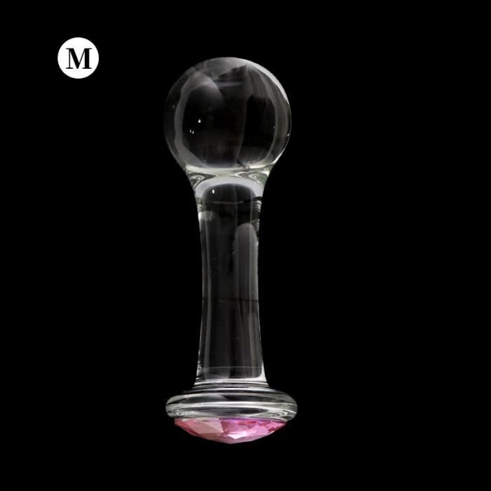 Godemichet Anal En Verre Transparent Tailles Boule De Stimulation