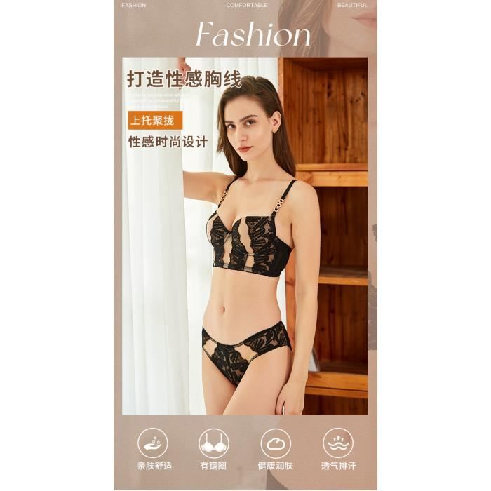 Ensemble Lingerie Femme Kjehome Dentelle Noir Respirant Sexy