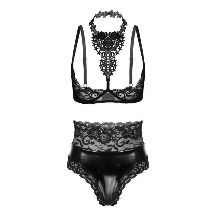 Freebily Sexy Femme Soutien Gorge Push Up String Bra Brassi Re Nuisette Lingerie Coquine Soir E