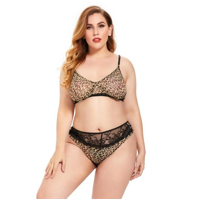 Plus La Taille Des Dames Lingerie Sexy Dentelle Imprim L Opard Couture