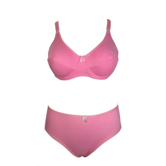 Ensemble D Rose Soutien Gorge Et Culotte Lingerie Femme Grande Taille