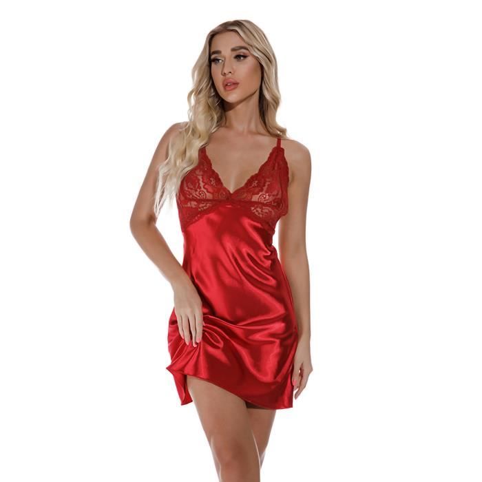 Femmes Sexy Lingerie Dentelle Babydoll G String String Bas Sous
