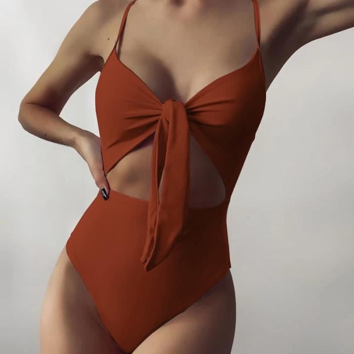 Maillot de bain une pièce bikini sexy slip de bain taille haute Nouveau