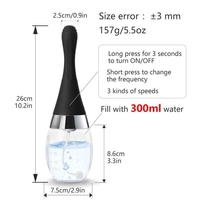 STIMULATEUR PLUG CHAPELET Anal Cleaner Nettoyeur Anal Automatique