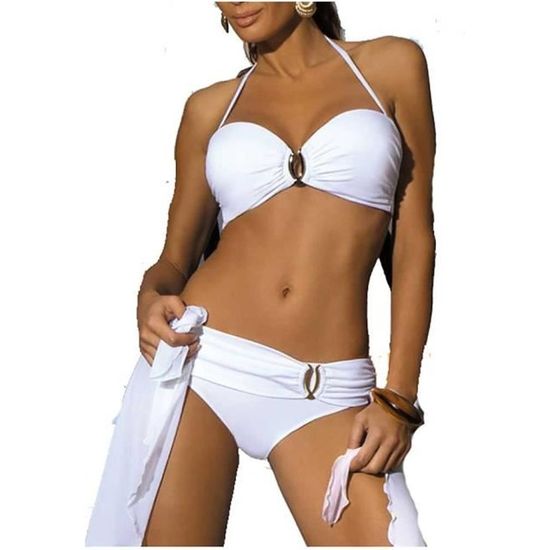 Maillot De Bain Pi Ces Femme Sexy Push Up Bandage Bikini Halterneck
