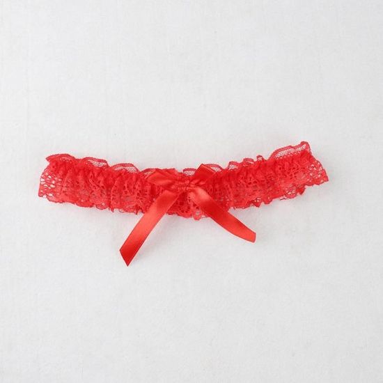 Ensemble Porte Jarretelles En Dentelle Avec N Ud Pour Femme Lingerie