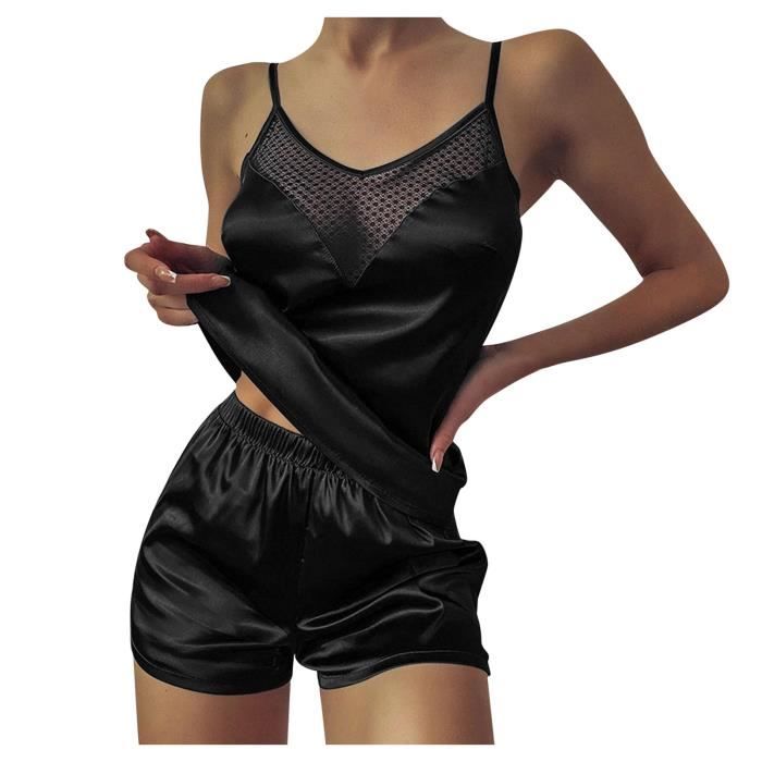 Pyjama Femmes Sexy Lingerie V Tements De Nuit Satin Silk Babydoll Lace