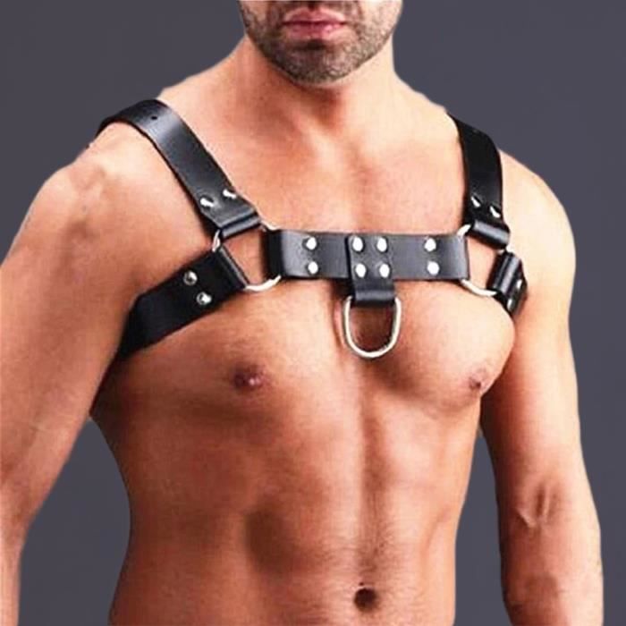 Ensemble Lingerie Nouveau Gay Punk Gothique Harnais Ceinture La