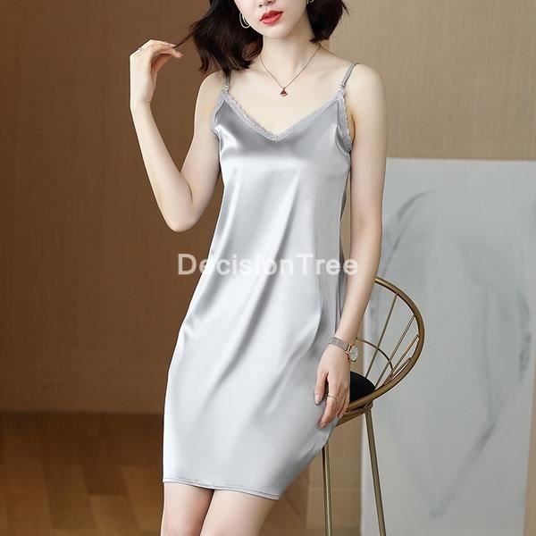 Ensemble de lingerie Robe longue à bretelles pour femmes sous vêtement