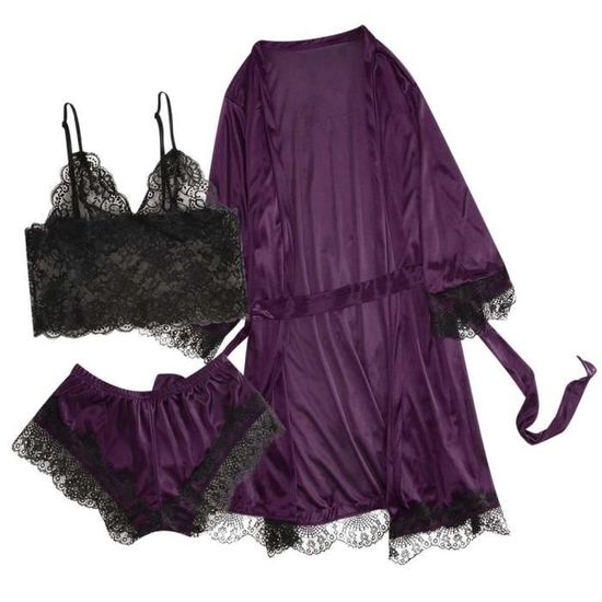 Be Lingerie Femme Sexy Dentelle De Nuit Sous V Tements Robe Pc Seet