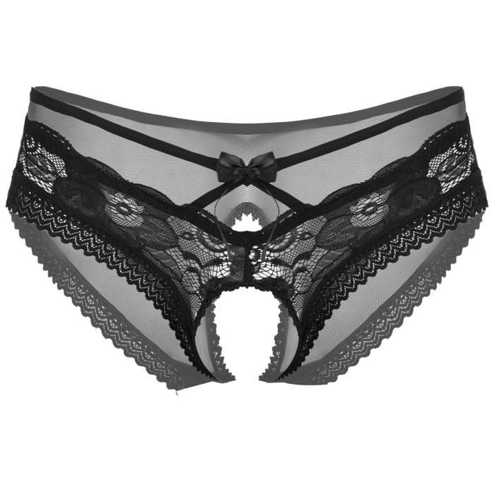 Yonghs Fr String Ouvert Homme Sexy Lingerie Sissy Panties Dentelle Slip