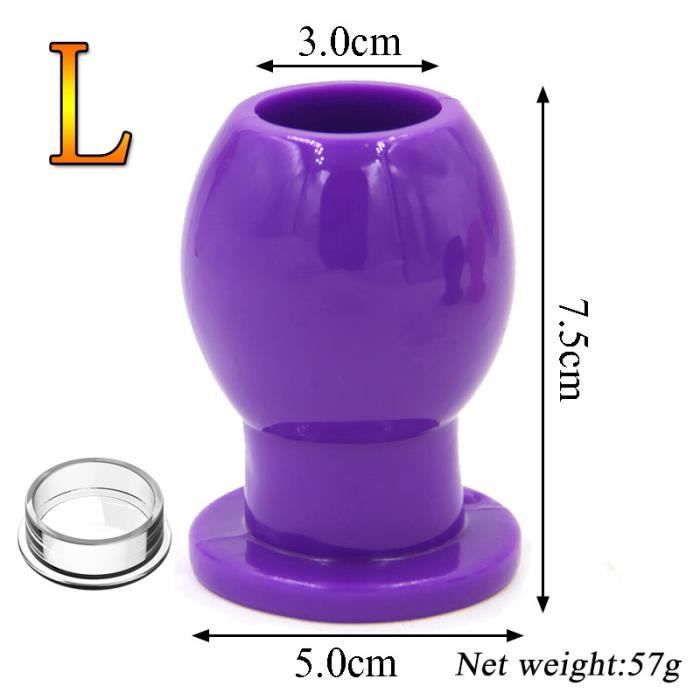 Violet L Plug Anal Creux Avec Bouchon Plug Anal Dilatateur Anal