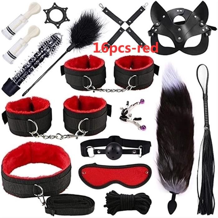 Jeu De Bondage Anal Avec Harnais Bdsm Gag Fouet Plug Anal Jouets