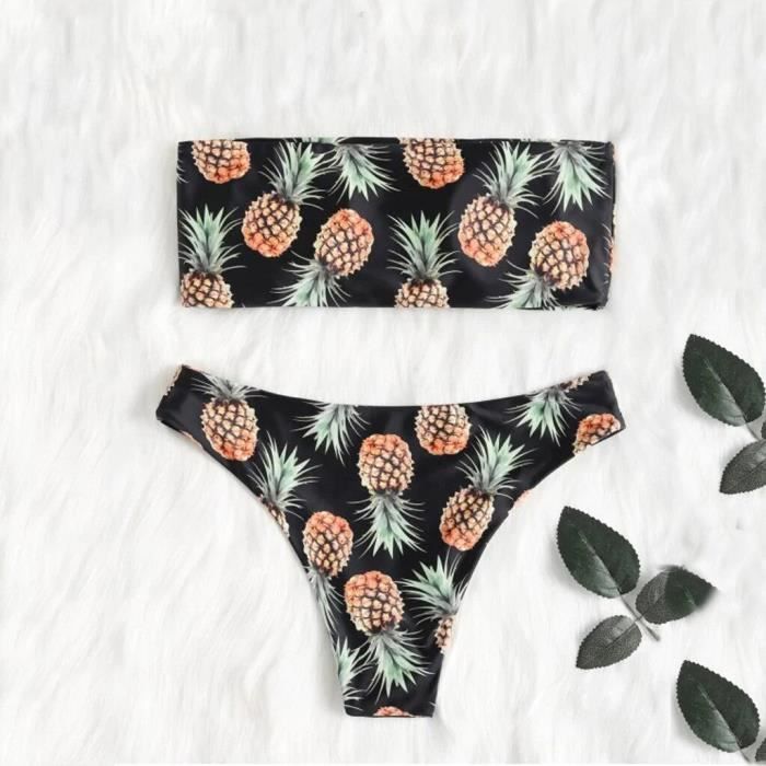 Maillot De Bain Femmes Imprimer Sexy Taille Haute Deux Pi Ces Bikini