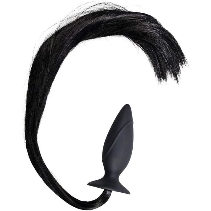 Anal Plug Noir Avec Une Queue De Cheval U Cdiscount Boutique Erotique