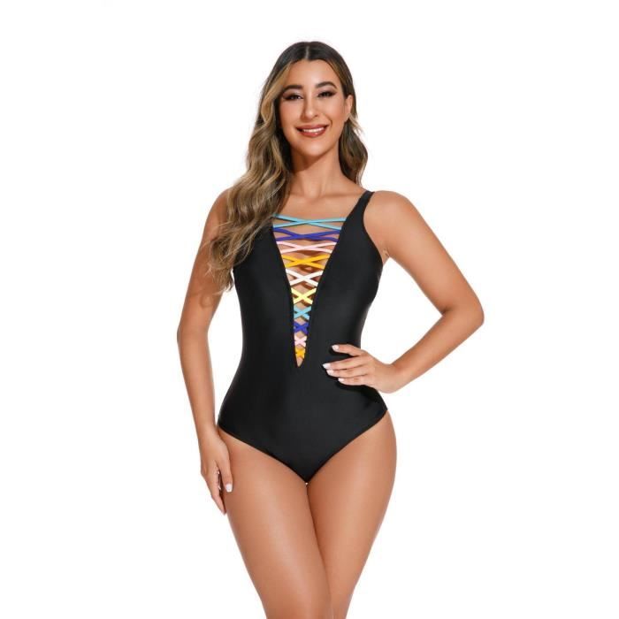 Femme Sexy Bikini Sexy Col V Contr Le Ventre Ensemble Plage Maillot De