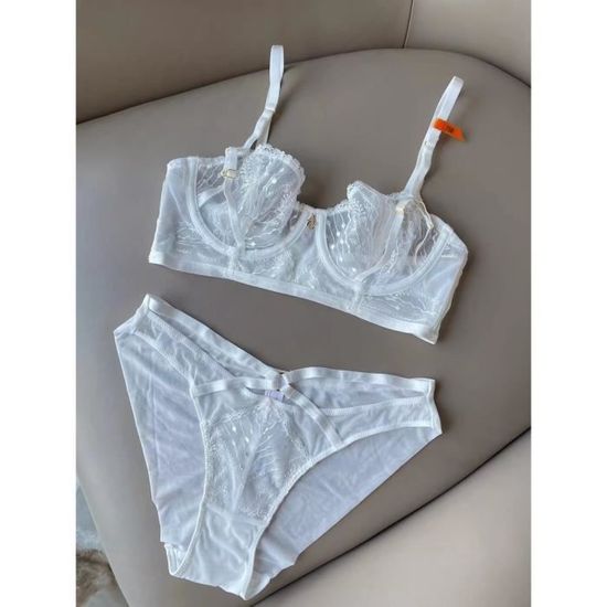 Ensemble Lingerie Femme Dentelle Brodee Ultra Fine A L Imprime Sexy