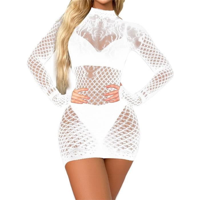 Yizyif Nuisette Sexy Femme Lingerie Transparente Robe R Sille