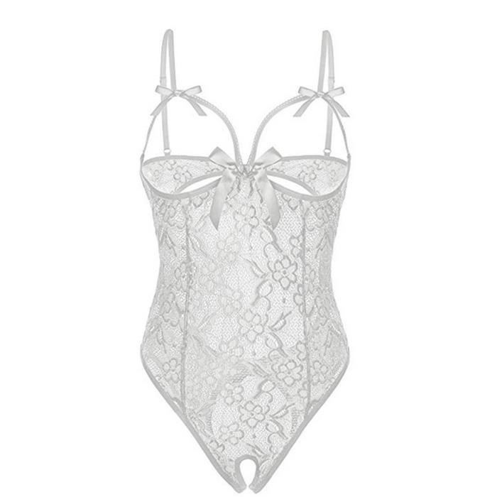Femmes Dentelle Lingerie Sexy Gaze Une Pi Ce V Tement Dentelle Pyjama