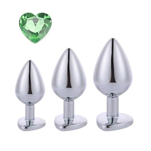 Plug Light Green M Cm Godemichet Anal En Acier Inoxydable Et