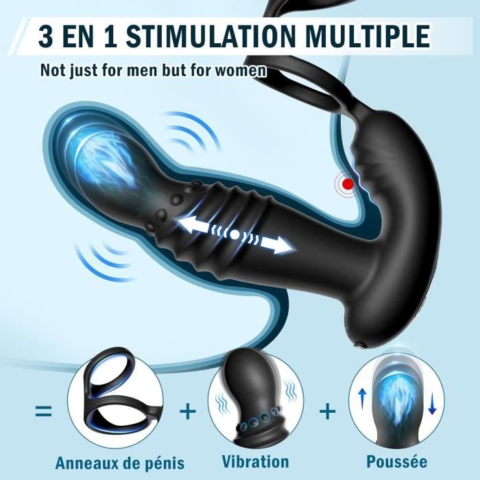 Masseurs De Prostate Sex Toys Anals Avec Anneaux De Pénis Vibromasseur