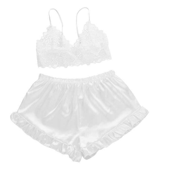 Ensemble Brassiere Et Shorty Nouvelle Lingerie Sexy En Dentelle En Soie