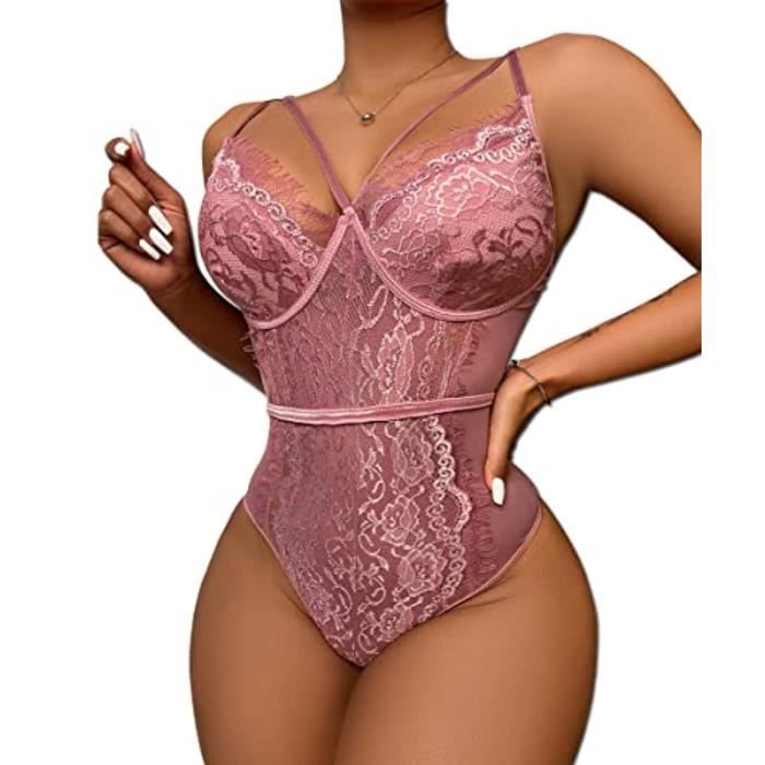 Soutien Gorge Sexy Body Lingerie One Piece Babydoll V Neck Teddy Snap