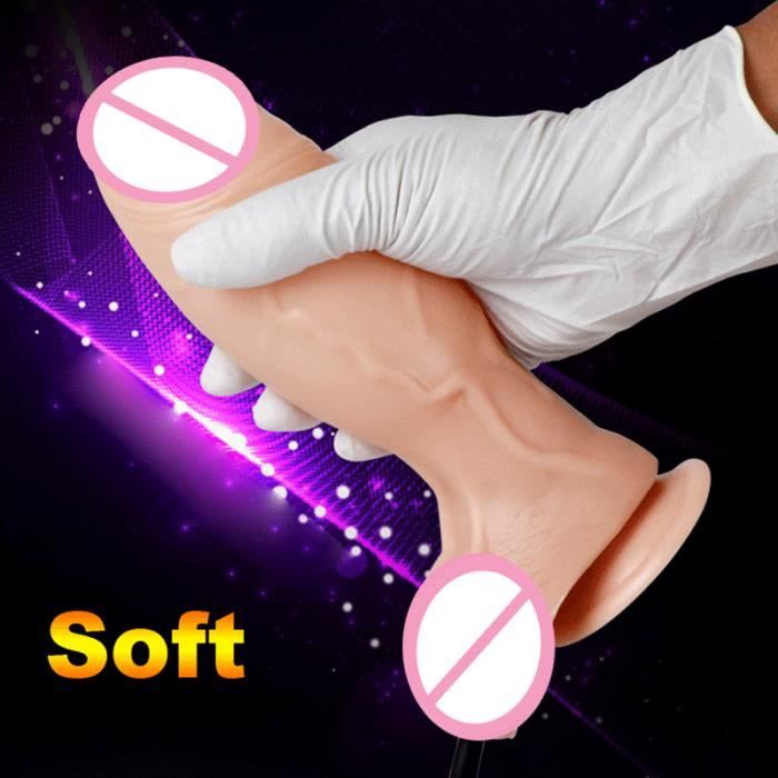 Énorme Godemiché Pompe Gonflable Plug Anal Réaliste Pénis Doux
