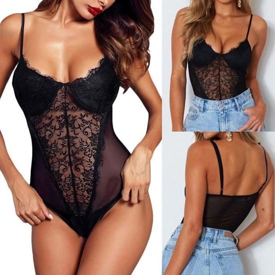 Nouveau Sexy Femmes Dentelle V Tements De Nuit Body Lingerie Dos Nu
