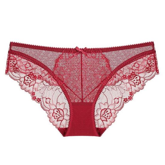 Ensemble Lingerie Femme Taille Basse Dentelle Sexy Ultra Fine