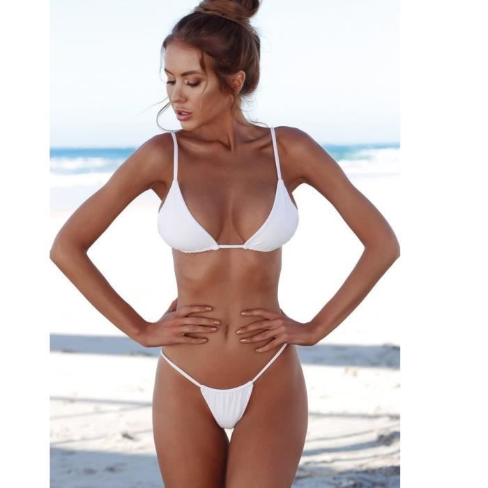 Maillot De Bain Vigorashely Maillot De Bain Noir Sexy Micro Bikini