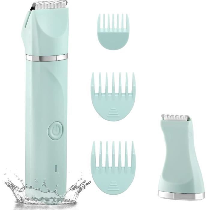 En Tondeuse Femme Intime Tondeuse Bikini Sans Douleur Rasoir Femme Electrique Rechargeable