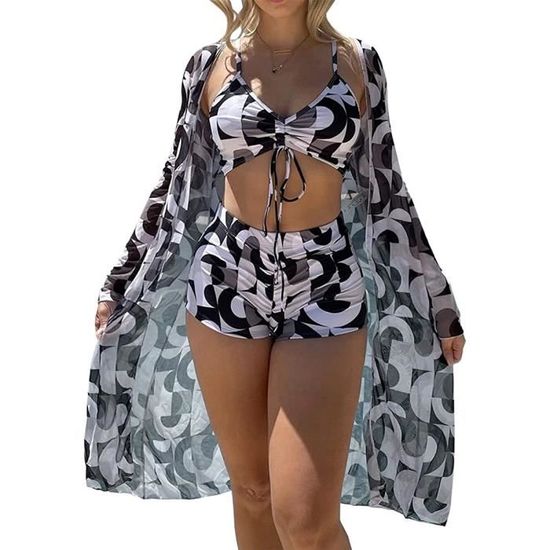 Maillot De Bain Femme Maillot De Bain Pi Ces Imprim Avec Bikini