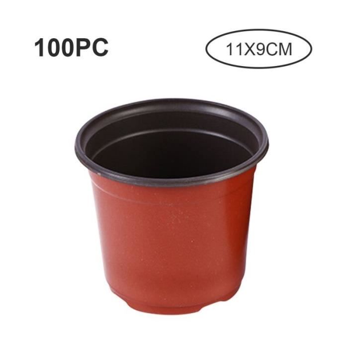 100 pcs vase pot de fleur plante vert en plastique plante jardin pépinière pot de fleur décoration de la maison 10*11cm XOH308C