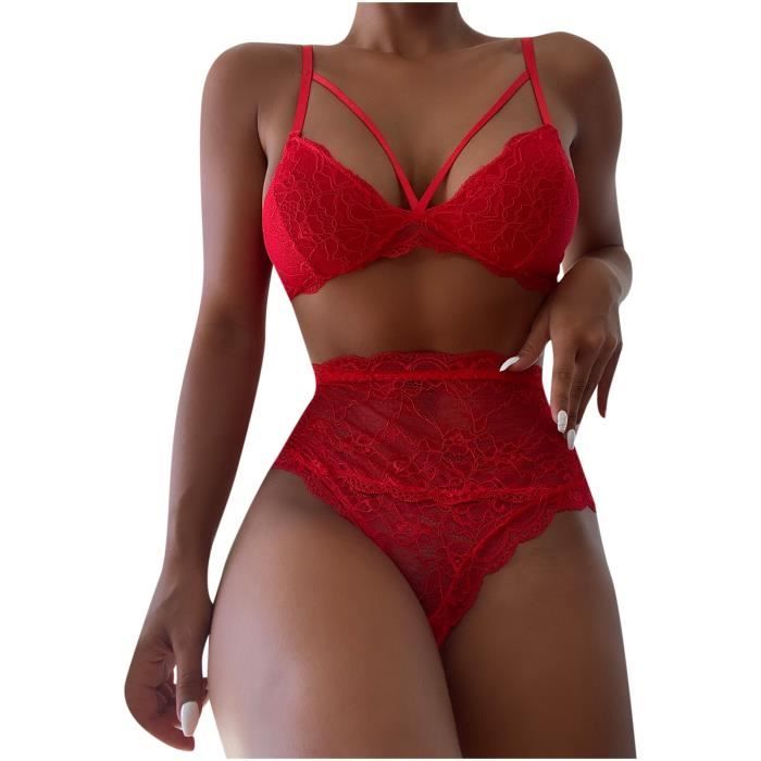 Sasaquoy Femmes Lingerie Corset Dentelle Sans Fil Racy Mousseline