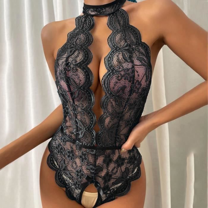 Lingerie Sexy Pour Femme Sous V Tements Costume Ouvert Batterie