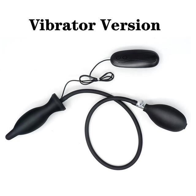 Godemichet Anal Gonflable Grande Pompe Dilatateur Anal Vibrateur