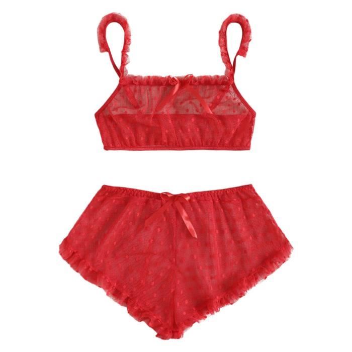 Lingerie Sexy Dentelle String String Sous V Tements V Tements De Nuit Nouvelle Mode L Rouge