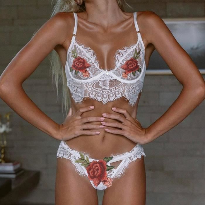 COORDONNES ENSEMBLE LINGERIE Nouvelle Mode Sexy Femmes Dentelle