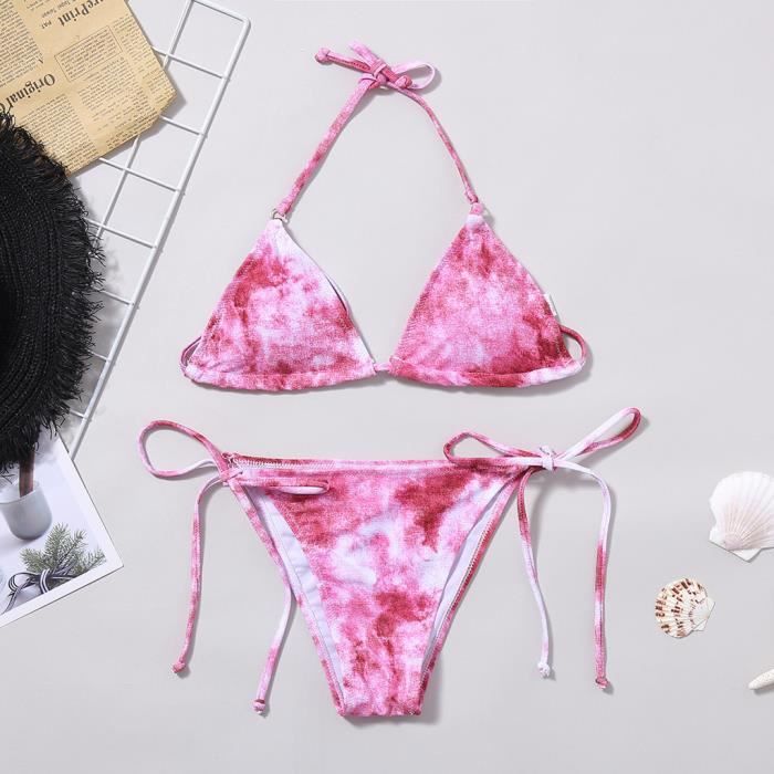 Femmes Bikini Imprim D Grad Deux Pi Ces Maillot De Bain Push Up