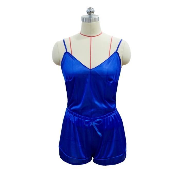 Femmes Sexy Lingerie V Tements De Nuit Satin Soie Babydoll Lace Up